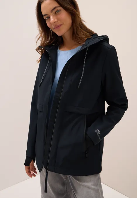 Midi Softshell Jacke dark navy blue