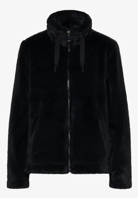 Kort jasje van imitatiebont dark navy blue