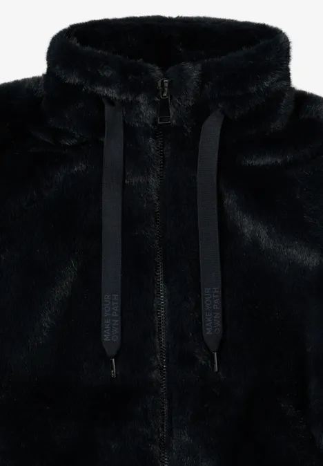 Veste courte en imitation fourrure dark navy blue