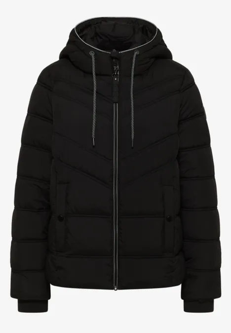 Steppjacke mit Kapuze Black