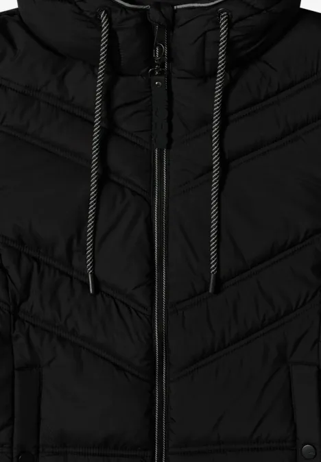 Steppjacke mit Kapuze Black