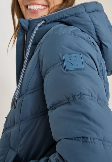 Steppjacke mit Kapuze moonstone blue
