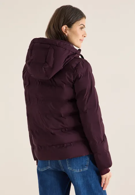 Jas met getapete naden dark plum