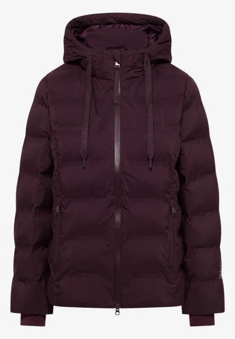 Jacke mit verklebten Nähten dark plum