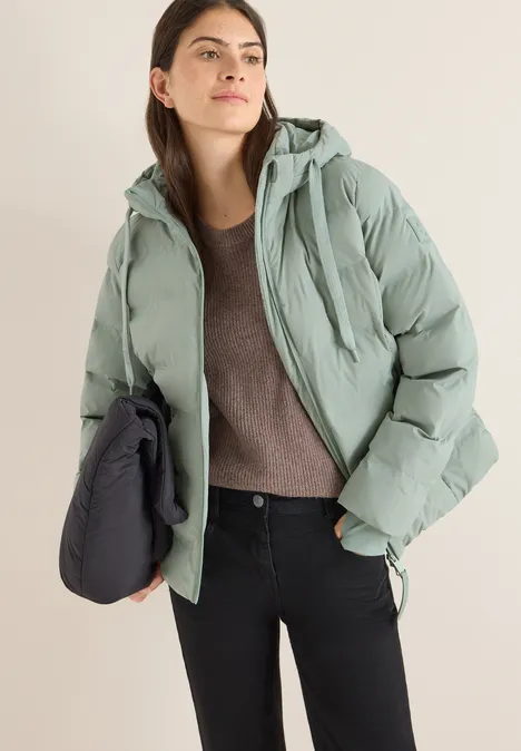 Jacke mit verklebten Nähten smoke salvia