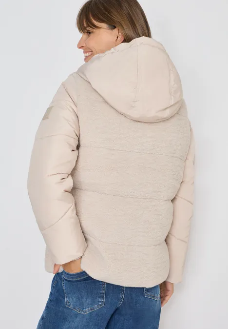 Teddyjas met structuurmix teddy vanilla white