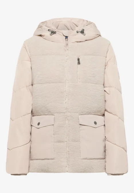 Teddyjas met structuurmix teddy vanilla white