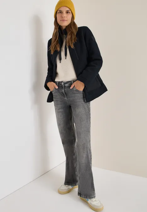 Kuschelige Jacke mit Details dark navy blue
