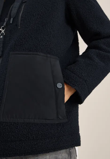 Kuschelige Jacke mit Details dark navy blue