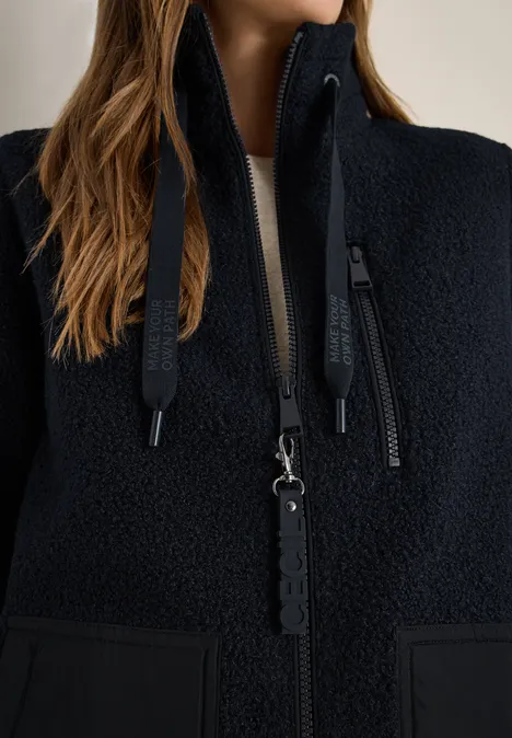 Kuschelige Jacke mit Details dark navy blue