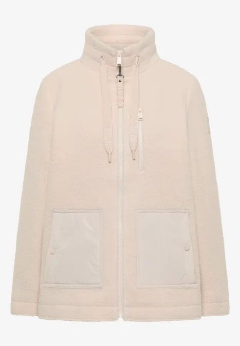 Gezellig jack met details teddy vanilla white