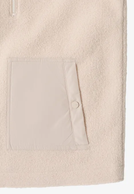 Gezellig jack met details teddy vanilla white
