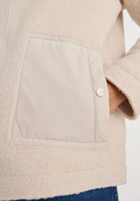 Gezellig jack met details teddy vanilla white
