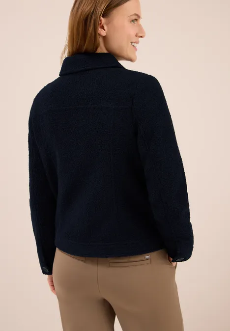 Veste en aspect laine dark navy blue