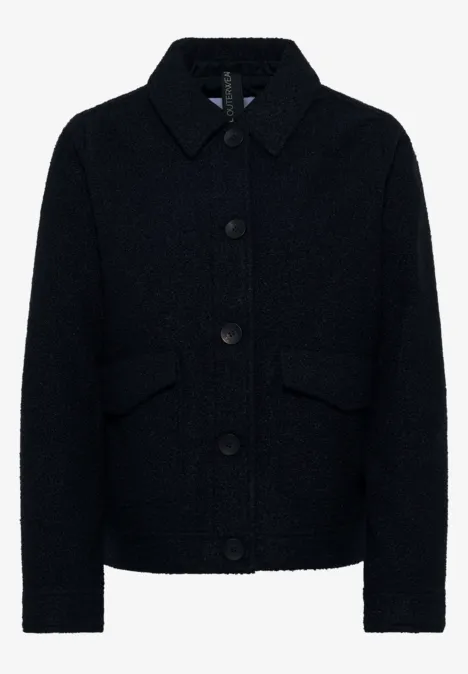 Veste en aspect laine dark navy blue