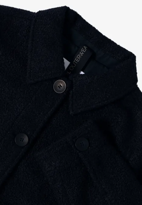 Veste en aspect laine dark navy blue