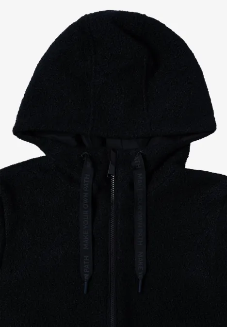 Veste courte en optique laine dark navy blue