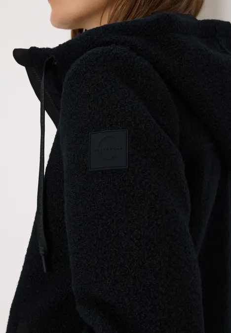 Veste courte en optique laine dark navy blue
