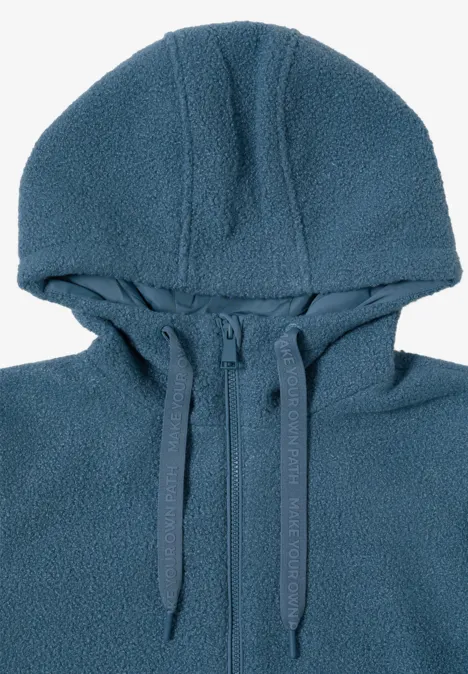 Veste courte en optique laine moonstone blue