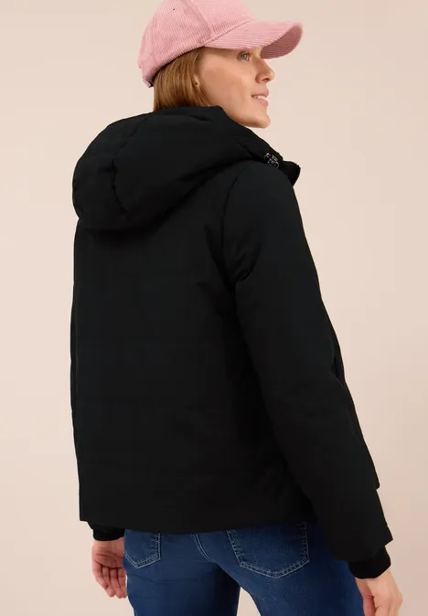 Gefütterte Jacke Black
