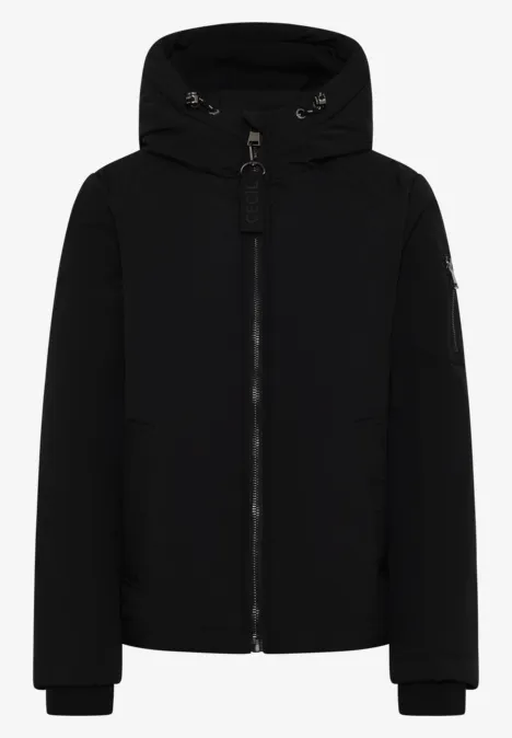 Gefütterte Jacke Black