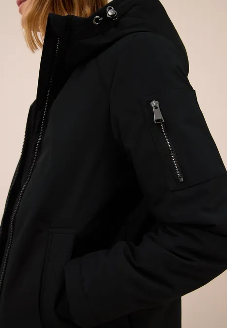 Gefütterte Jacke Black