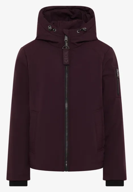 Gefütterte Jacke dark plum