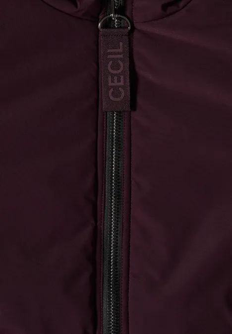 Gefütterte Jacke dark plum