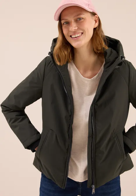 Gefütterte Jacke olive wood