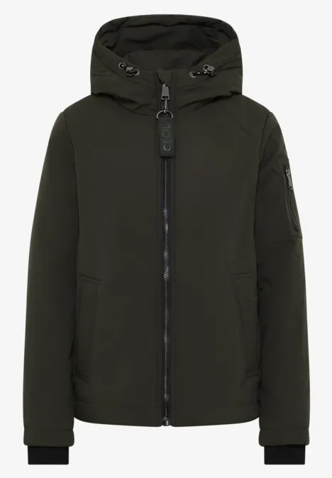 Gefütterte Jacke olive wood