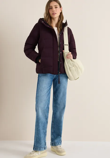 Sportive Jacke mit Kapuze dark plum