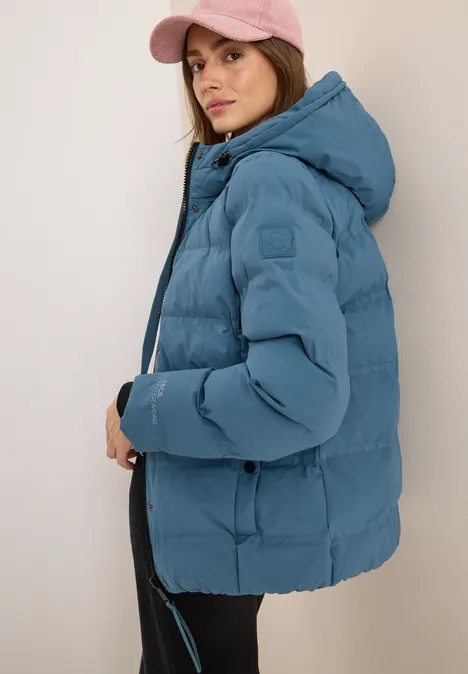 Sportive Jacke mit Kapuze moonstone blue