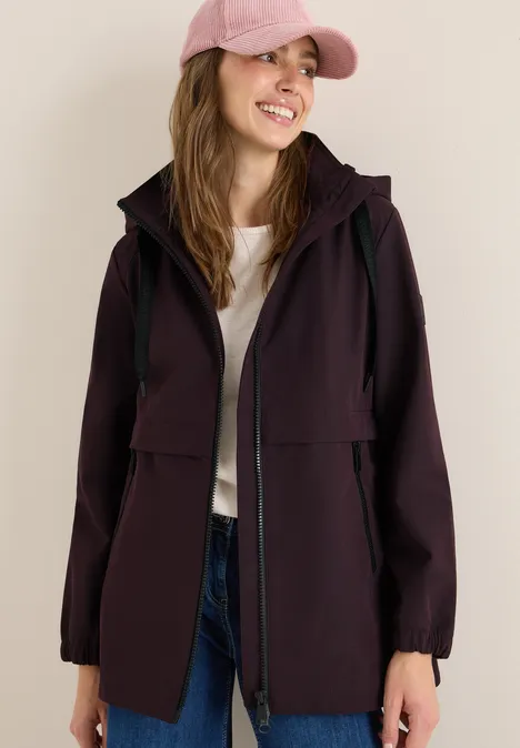Kurze Trench Jacke dark plum