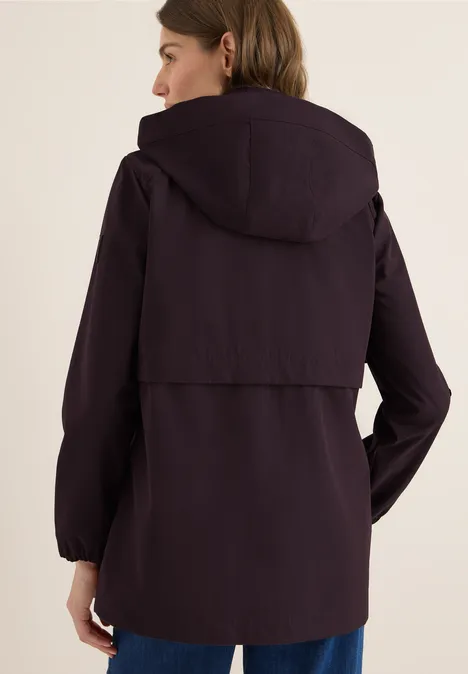 Kurze Trench Jacke dark plum