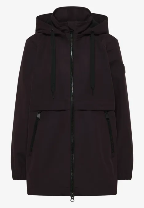 Kurze Trench Jacke dark plum