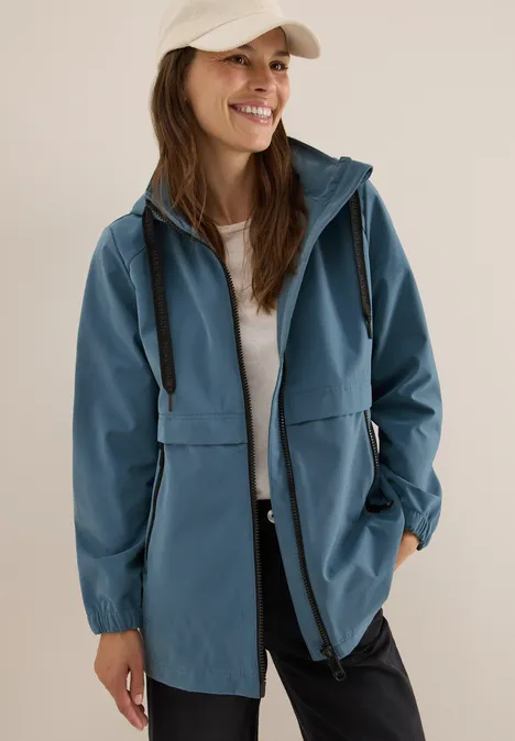 Kurze Trench Jacke moonstone blue