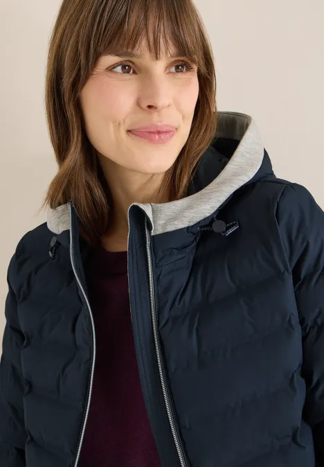 Gelaste jas blue navy