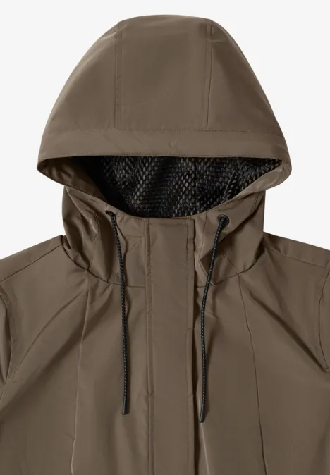 Coupe-vent avec sweat à capuche mocha taupe