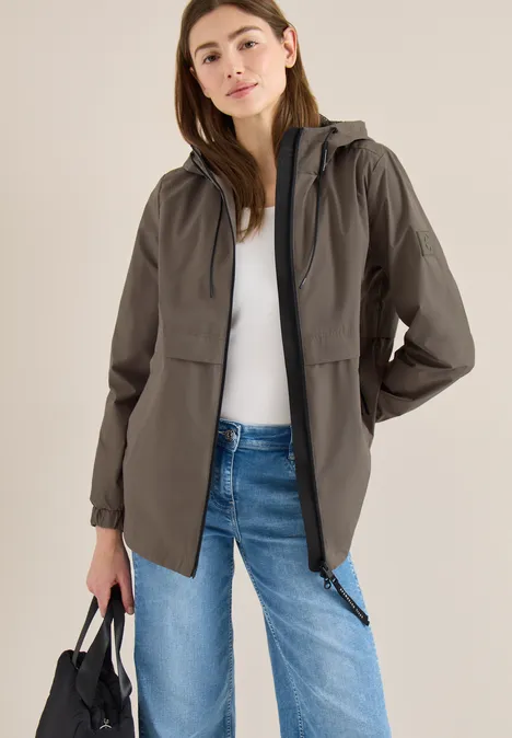 Jacke in A-Linie mocha taupe