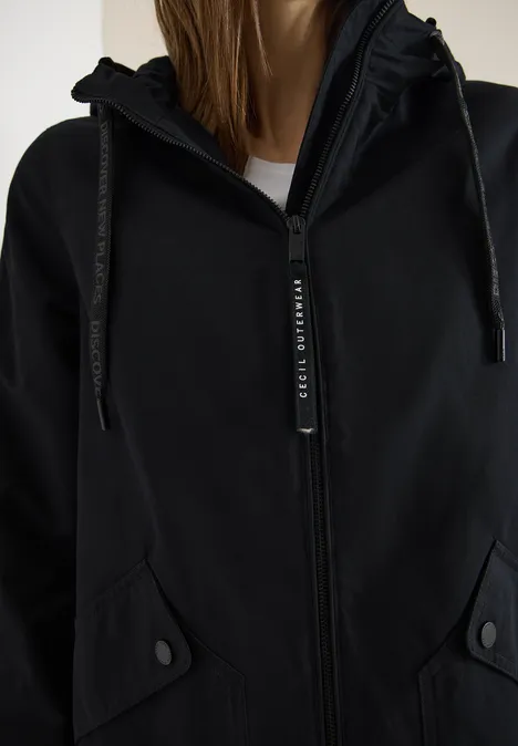 Midi-Jacke Black