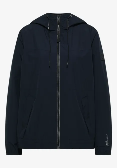Jas met capuchon en trekkoord blue navy