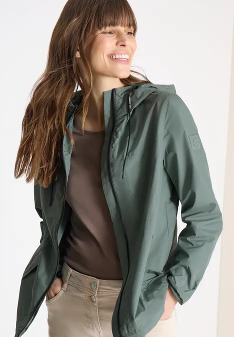 Jacke mit Kapuze und Tunnelzug kelp green Jacke mit Kapuze und Tunnelzug kelp green