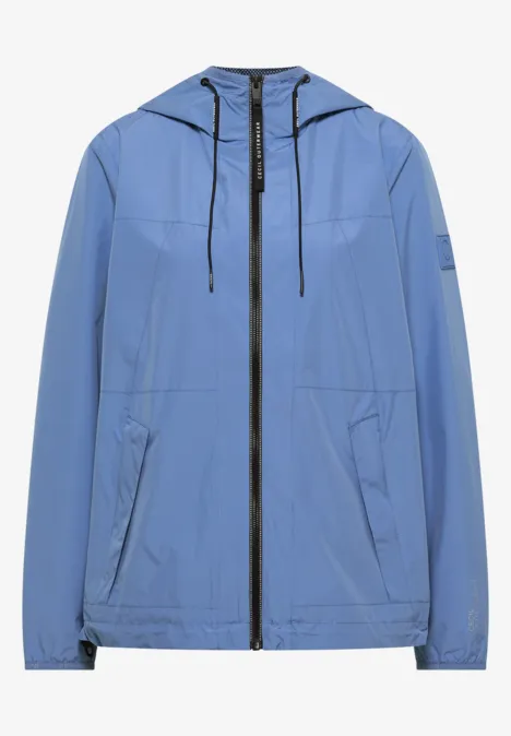 Jacke mit Kapuze und Tunnelzug coal blue