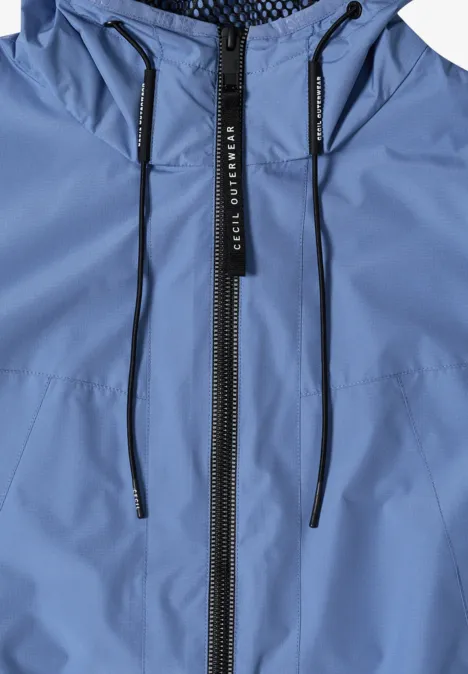 Jacke mit Kapuze und Tunnelzug coal blue