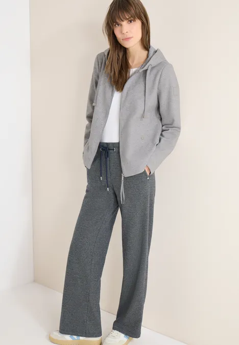 Hoodie Jacke silvery beige melange