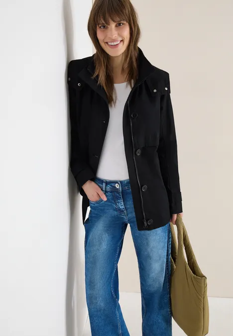 Trench-coat midi Black