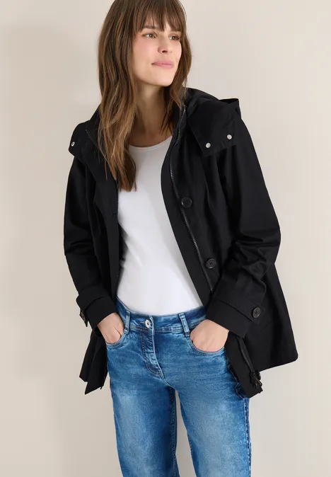 Trench-coat midi Black