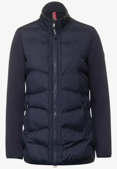 Veste scuba dans un mélange de matières deep blue