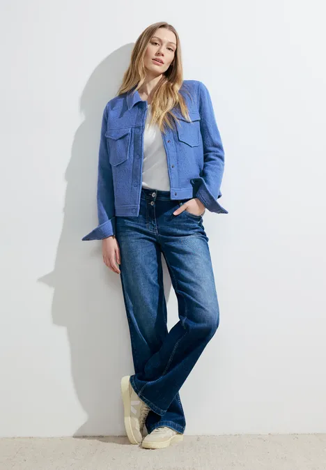Jacke mit Wollanteil water blue