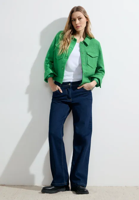 Jacke mit Wollanteil celery green